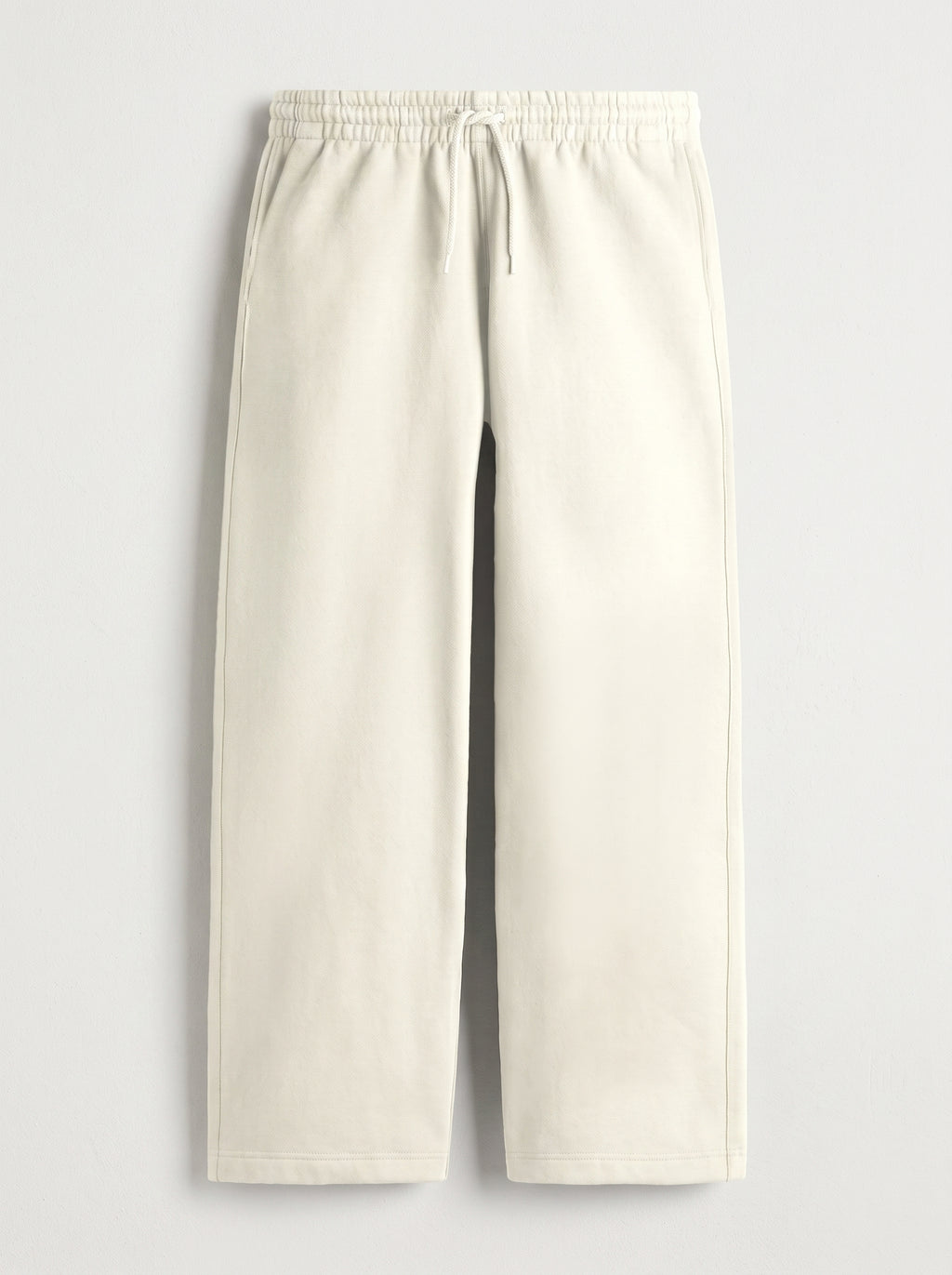 Unisex Off White Terry Sweatpants - Relaxed Fit