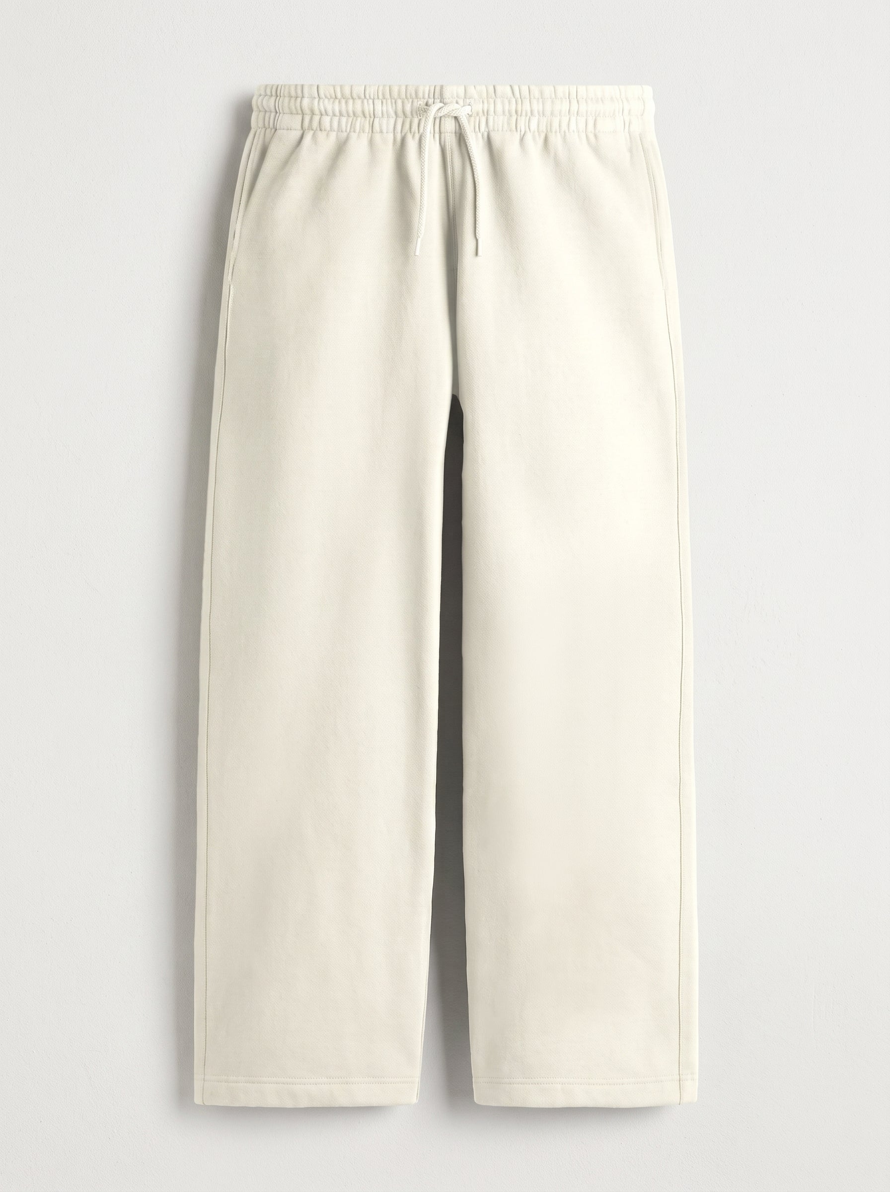 Unisex Off White Terry Sweatpants - Relaxed Fit