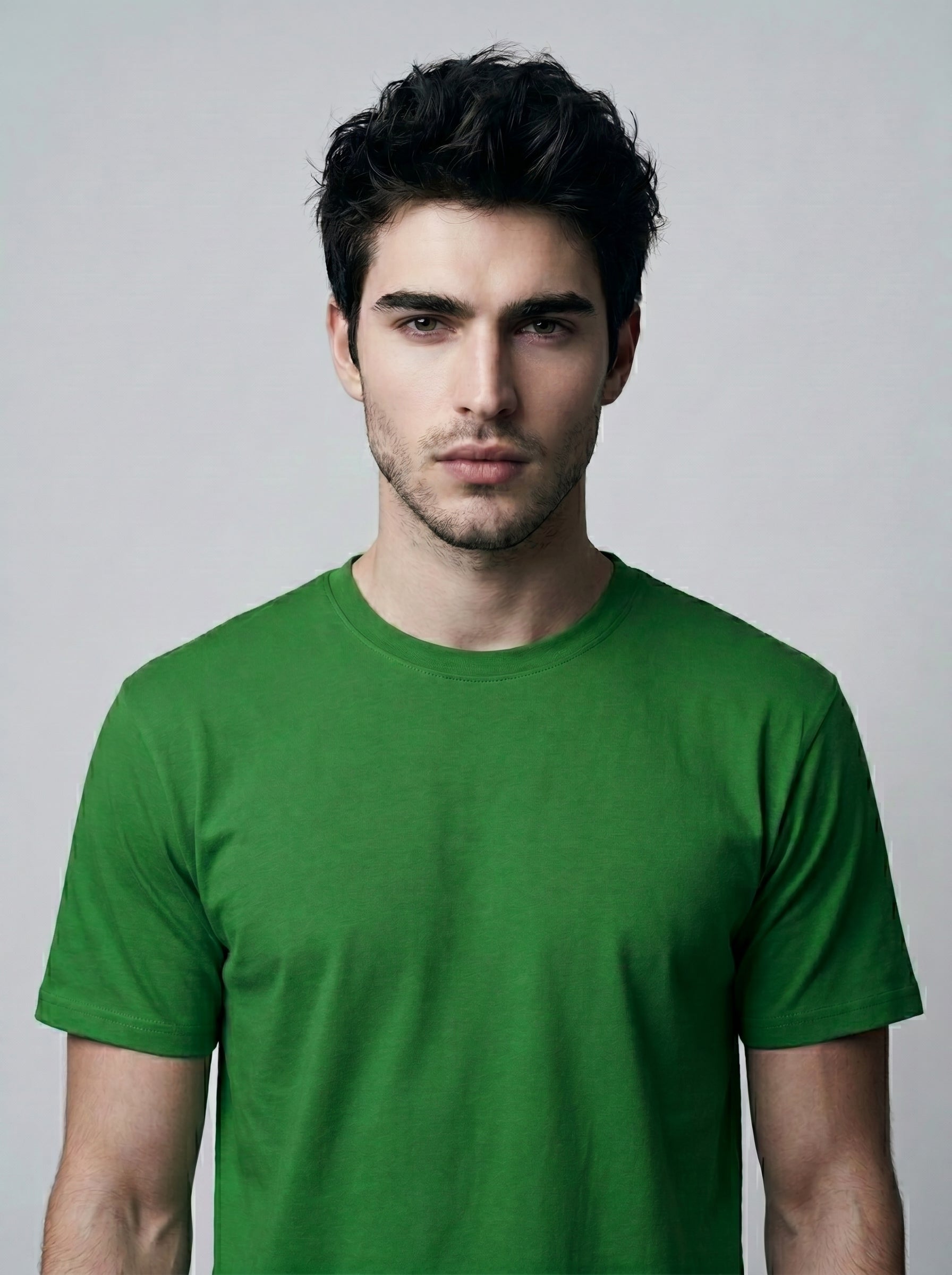 Essential Flag Green Cotton T-Shirt - Regular Fit