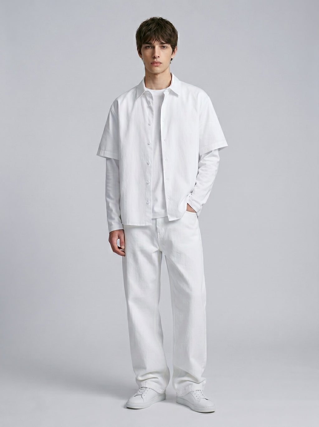 White Oversized Shirt - Unisex