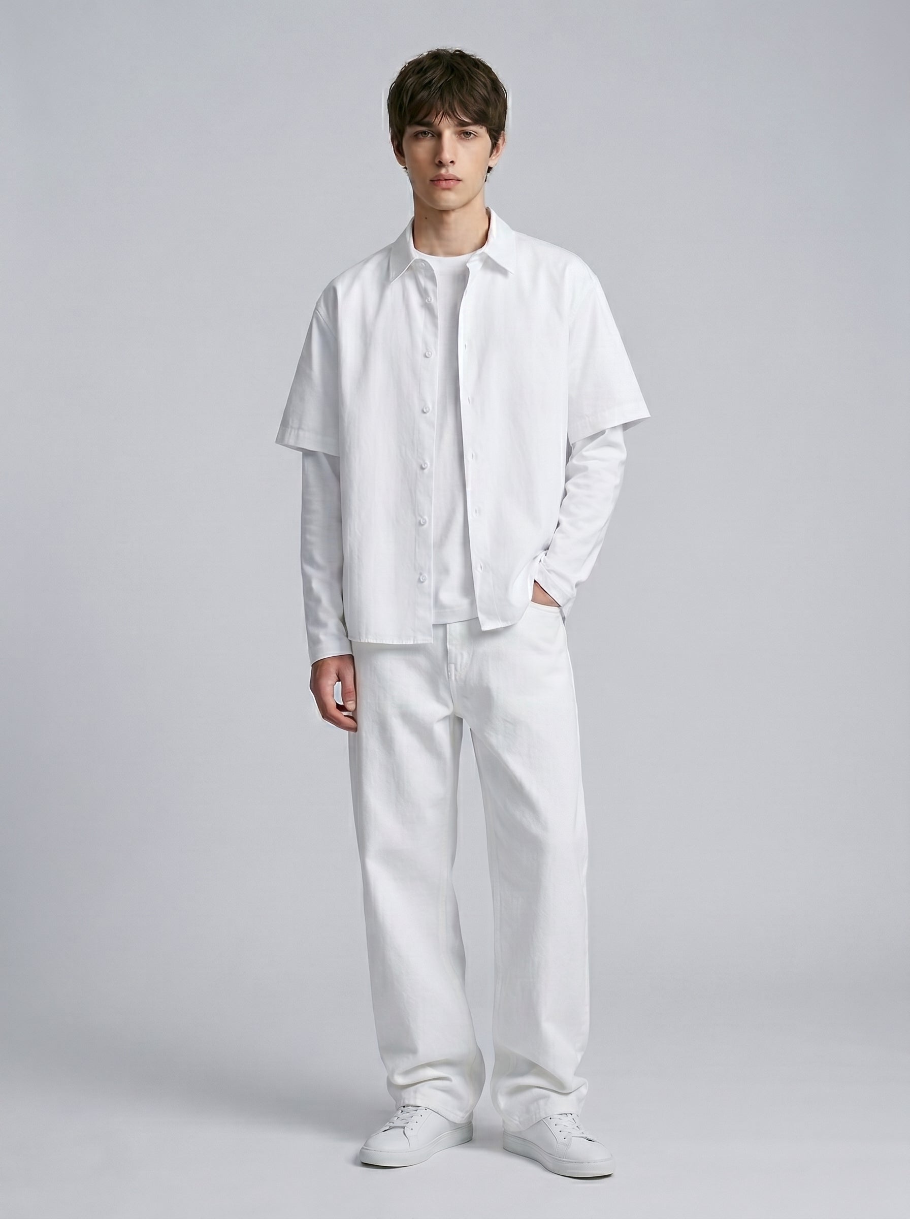 White Oversized Shirt - Unisex