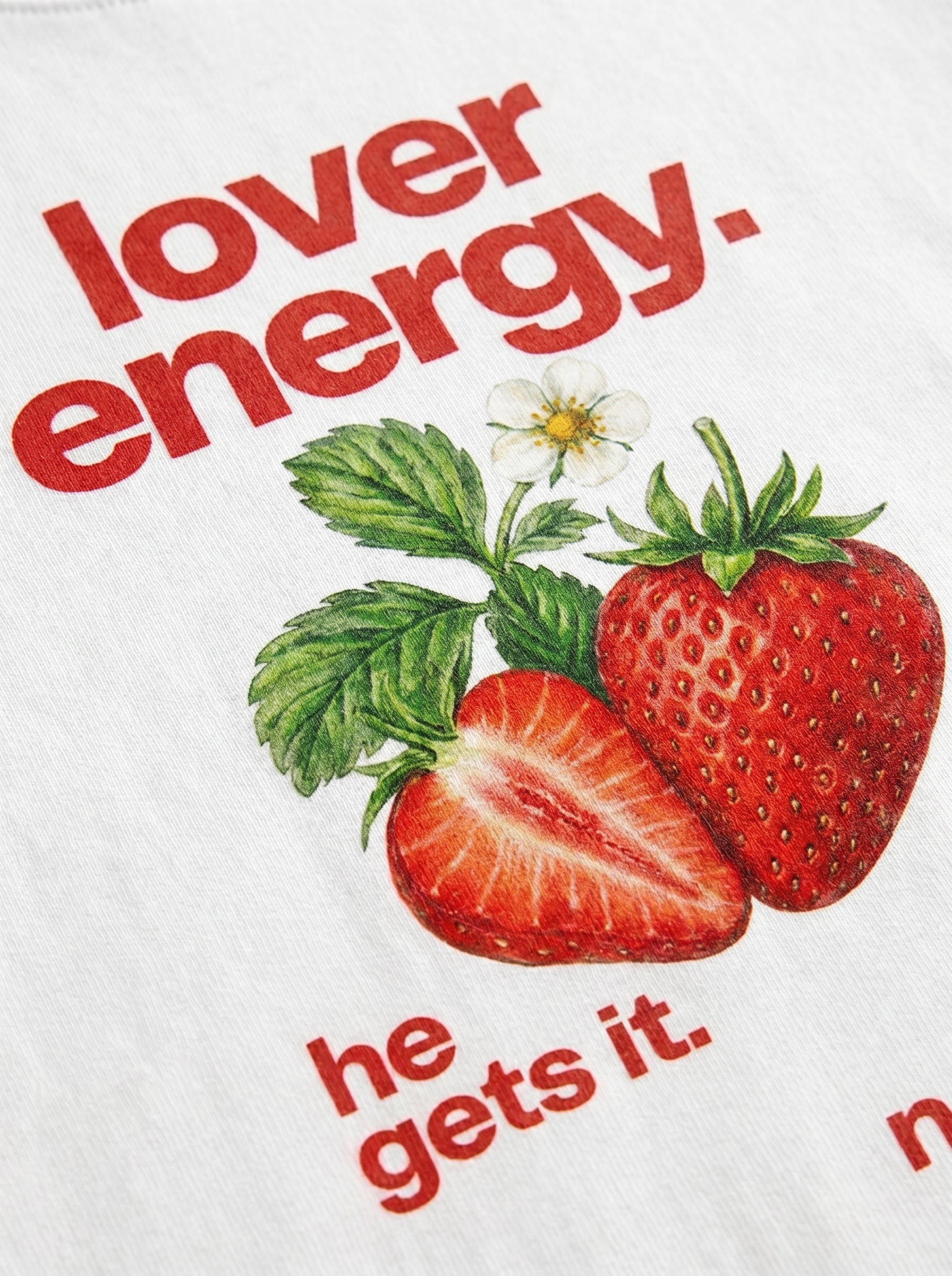 Lover Energy - White Oversized T-Shirt