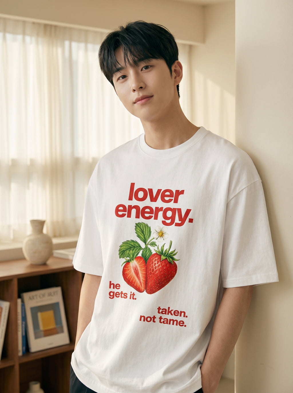 Lover Energy - White Oversized T-Shirt