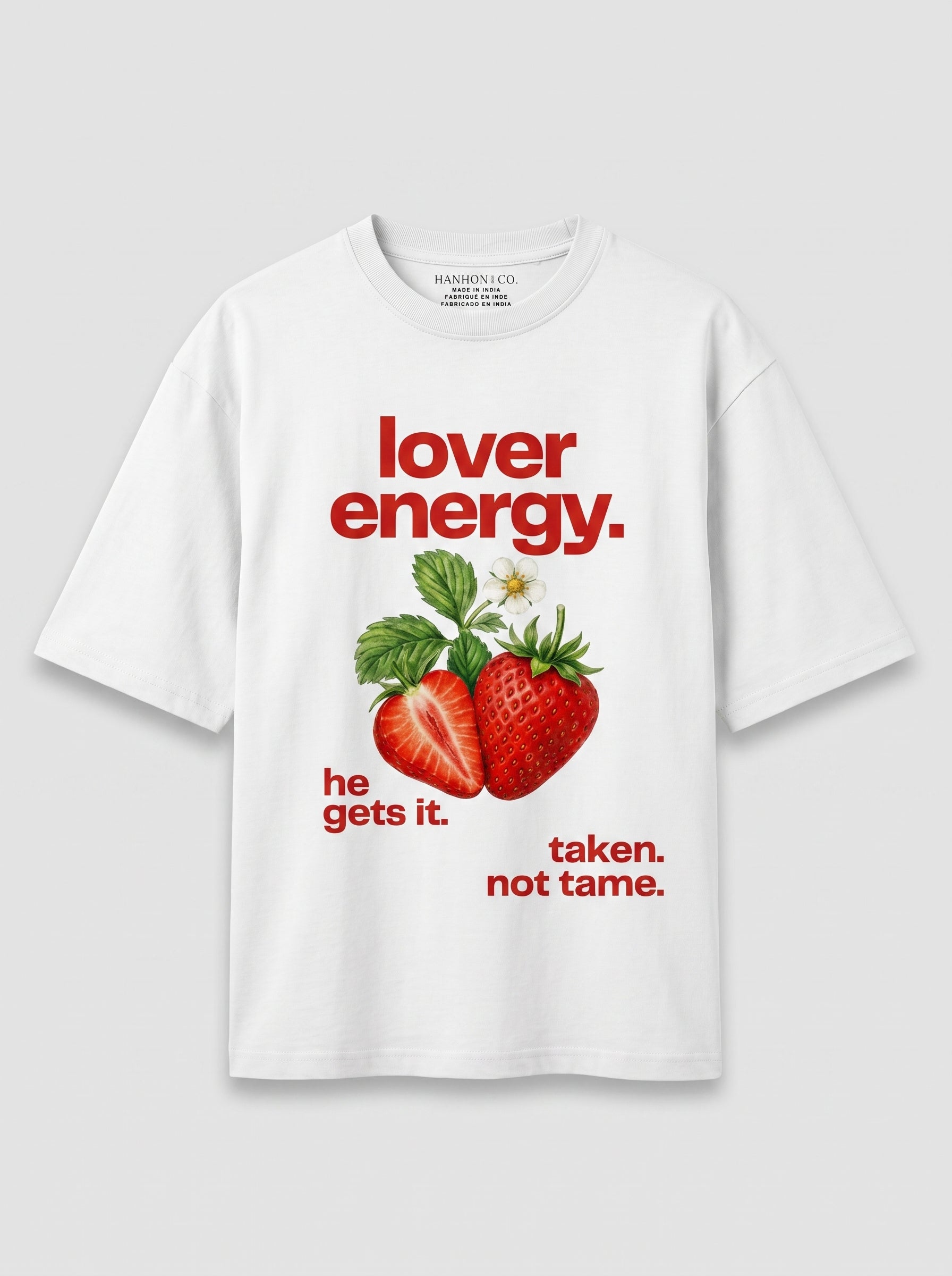 Lover Energy - White Oversized T-Shirt